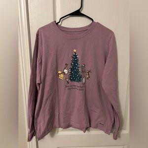 Life is Good Winnie the Pooh Holiday crusher Long-Sleeve Tee EU. XL